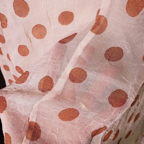 Zara Polka Dot Gauze Long Sleeved Top - Picture 10 of 10